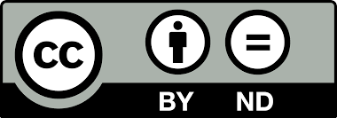 Logo d'attribution de licence "cc-by-nd"